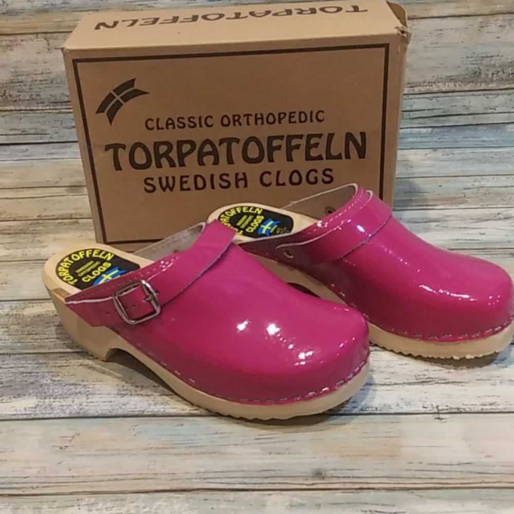 Kids Pink Swedish Clogs - Classic Orthopedic Sandals